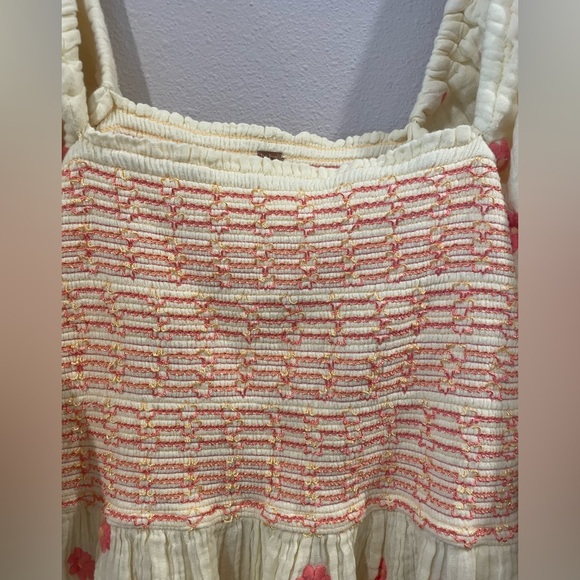 Free People Boho Yellow Floral Puff Sleeve Maxi Dress - Picture 4 of 5